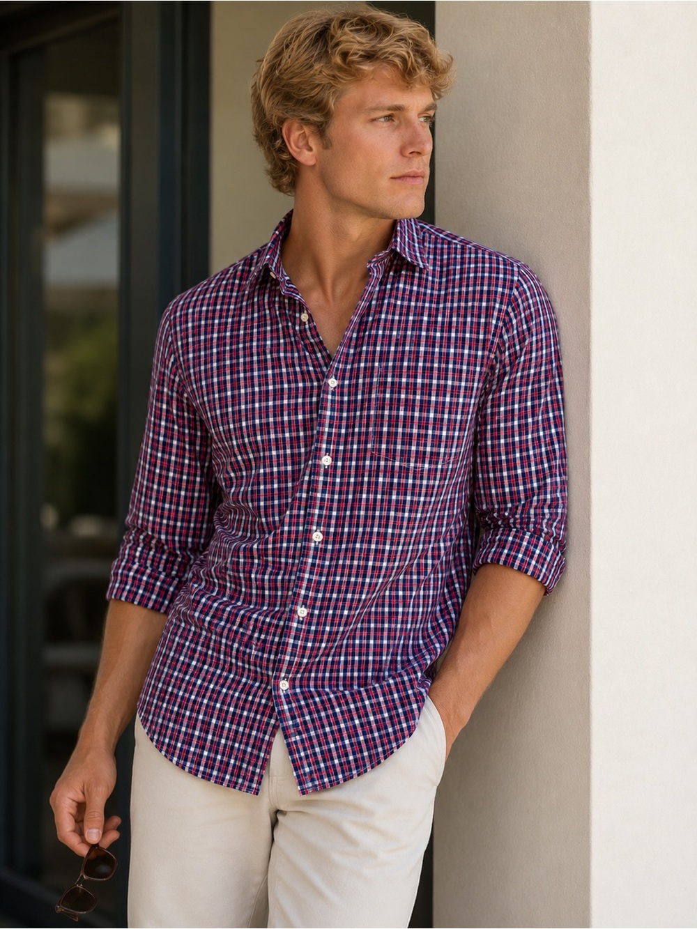Banana Republic Plaid Soft Wash Shirt